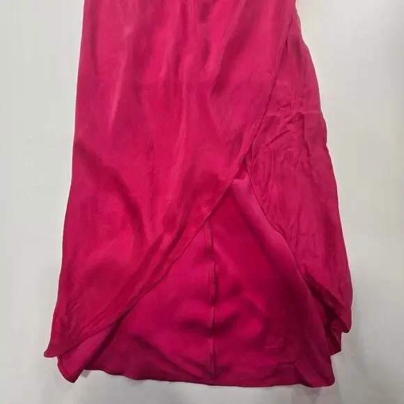 Lovers and Friends Noah Wrap Dress in Hot Pink Medium